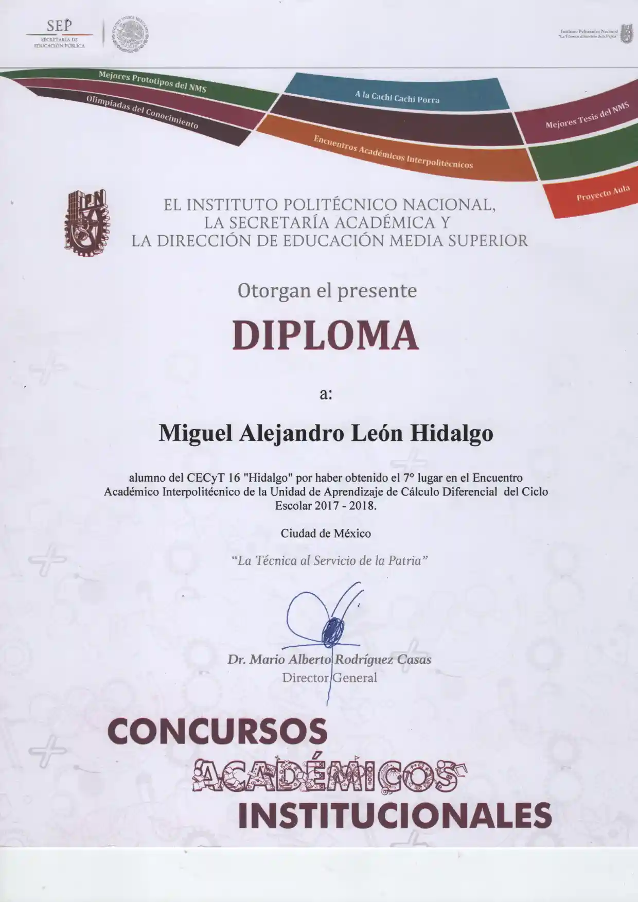 Calculus Competition Diploma